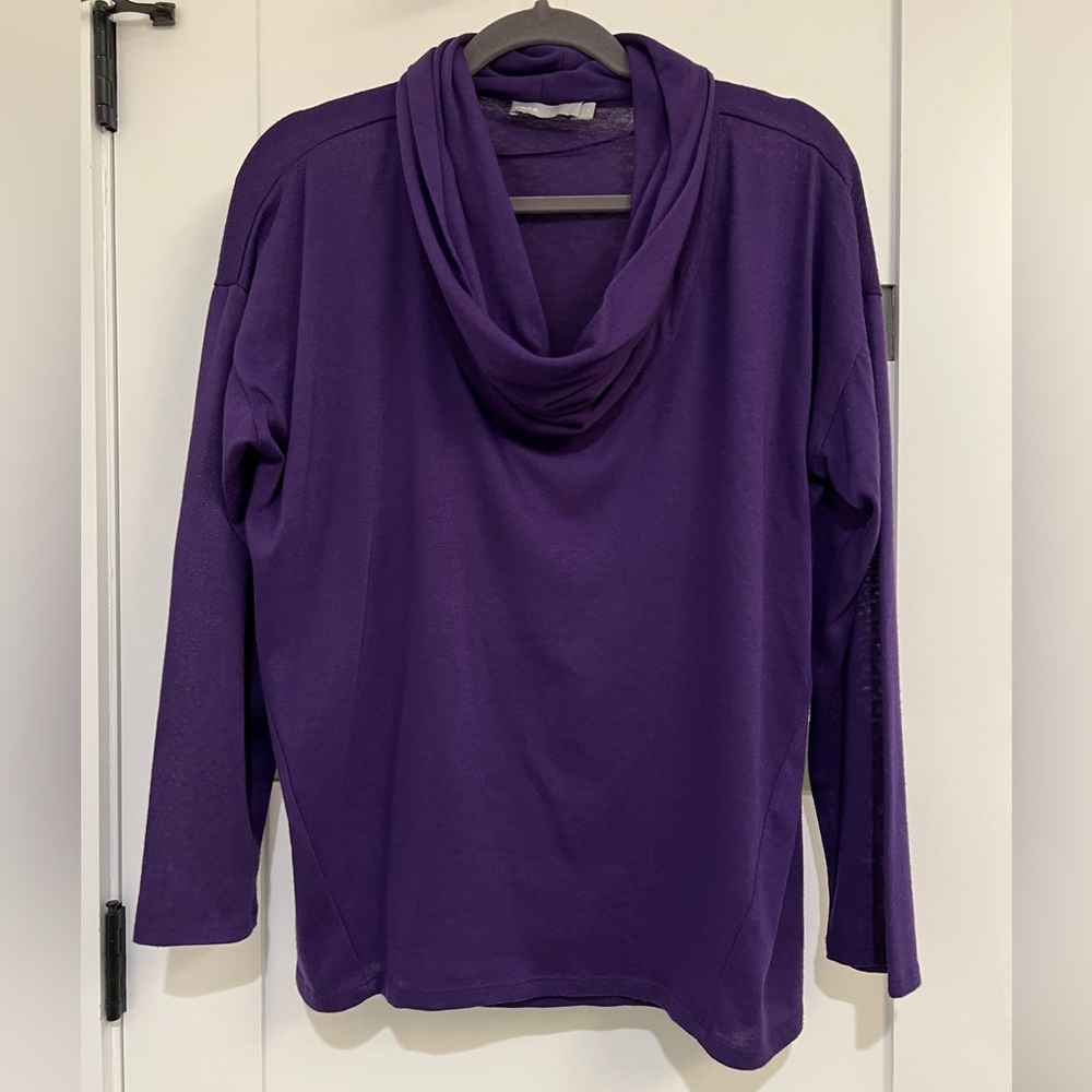 Vince Women’s Oversized Cowl Neck Sweater Purple XS